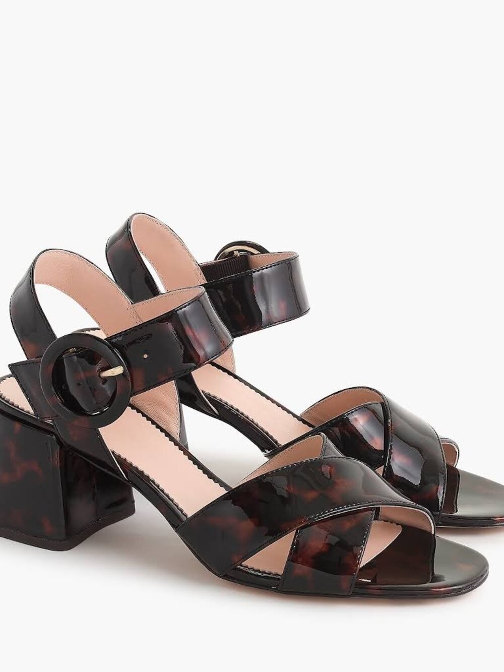 J.Crew Tortoise Penny sandals size 7 in Black Pecan